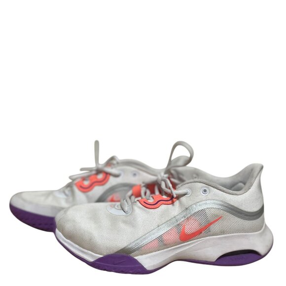 Nike Court Air Max Volley CU4275-101 White Purple Running Shoes Women's Sz 10.5 - Picture 3 of 8